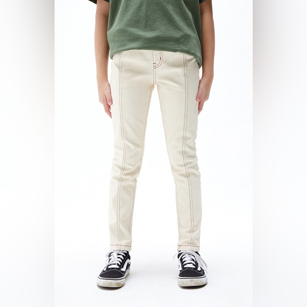 PacSun Kids off white Pull-On Skinny Jeans Size 12